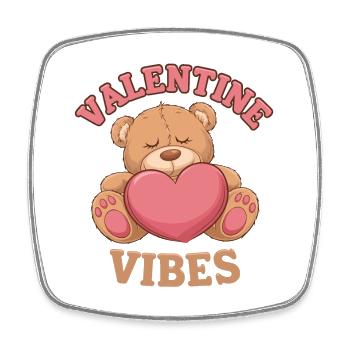 Valentine Vibes für verliebte zu Valentinstag - Viereckiger Kühlschrankmagnet - Weiß - Vorne