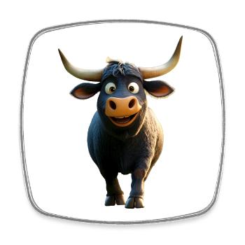 Cow Farmer Beef Milk Vegan Calf Cow Farm Cows - Square fridge magnet - white - Front