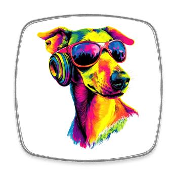 Greyhound Dog Lover Chasse Chien Amour Greyhound - Magnet carré - blanc - Devant
