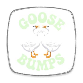 Goose Duo Heart Emblem - Square fridge magnet - white - Front
