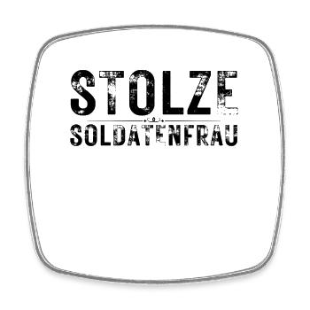 Stolze Soldatenfrau Armee Ehefrau Millitär - Viereckiger Kühlschrankmagnet - Weiß - Vorne