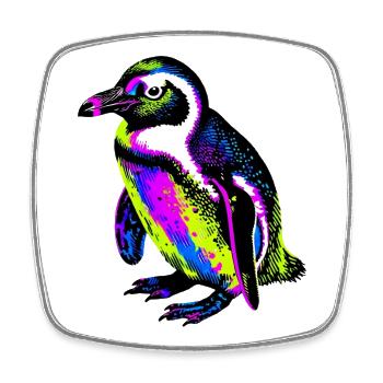 Pingouin - Magnet carré - blanc - Devant
