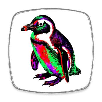 Penguin - Square fridge magnet - white - Front