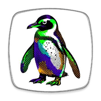 Pingouin - Magnet carré - blanc - Devant