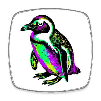 Pingouin - Magnet carré - blanc - Devant
