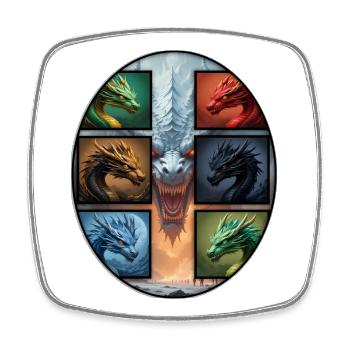 WING OF FIRES LEGENDS FATHOM DARKSTALKER CLEARSIGH - Viereckiger Kühlschrankmagnet - Weiß - Vorne