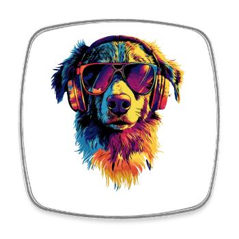 Australian Shepherd Dog Lover Cute Aussie - Square fridge magnet - white - Front