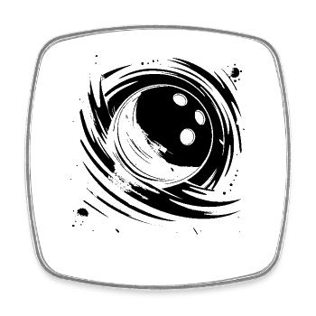 Graphiques de bowling - Magnet carré - blanc - Devant