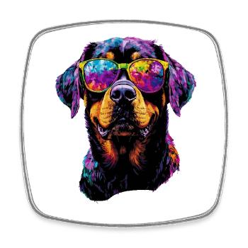 Les chiens Rottweiler aiment les fiers amateurs de rottweiler - Magnet carré - blanc - Devant
