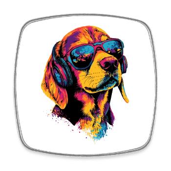 Beagle Welpe Beagles Süßer Hund English Beagle - Viereckiger Kühlschrankmagnet - Weiß - Vorne