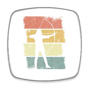 Archer Sketch - Square fridge magnet - white - Front