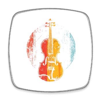 Violin Comic Style - Square fridge magnet - white - Front