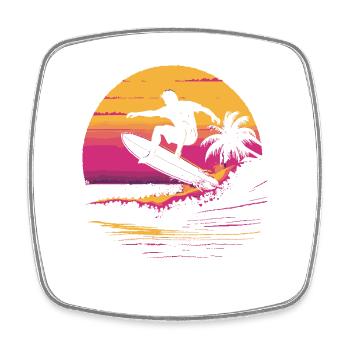 Surfer 90s - Square fridge magnet - white - Front