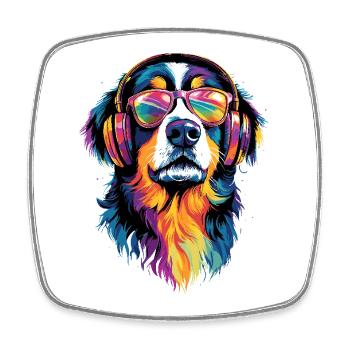 Bouvier bernois Chiens mignons Bouvier suisse - Magnet carré - blanc - Devant