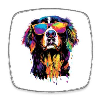 Berner Sennenhund Süße Hunde Schweizer Sennenhunde - Viereckiger Kühlschrankmagnet - Weiß - Vorne