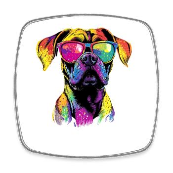 Deutscher Boxer Hunde Boxerverein German Boxer - Viereckiger Kühlschrankmagnet - Weiß - Vorne