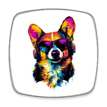 Corgi Welsh Corgi Cardigan Hund Süß Waliser Corgis - Viereckiger Kühlschrankmagnet - Weiß - Vorne