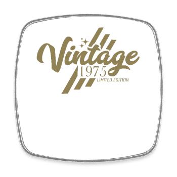 Birthday Vintage 1975 Retro Design - Square fridge magnet - white - Front
