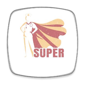 Nurse – Superhero Nurse - Square fridge magnet - white - Front