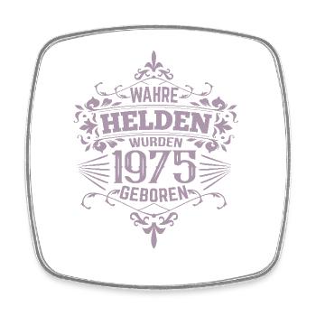  Geburtstag Helden 1975 geboren - Viereckiger Kühlschrankmagnet - Weiß - Vorne