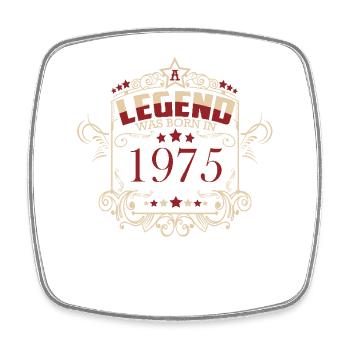 Geburtstag Legende 1975 Vintage Stil - Viereckiger Kühlschrankmagnet - Weiß - Vorne