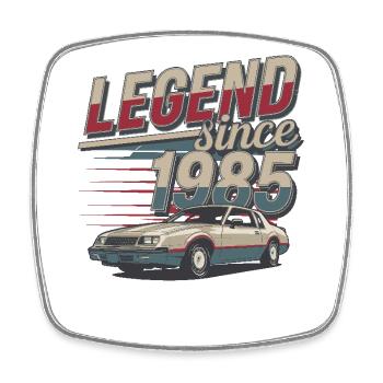 Legend Since 1985 Vintage Car Retro Style - Square fridge magnet - white - Front