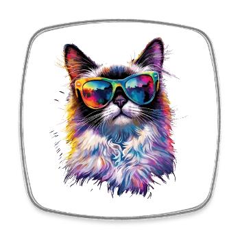 Ragdoll Katze Ragdollkatze Cat Süße Ragdoll Katzen - Viereckiger Kühlschrankmagnet - Weiß - Vorne
