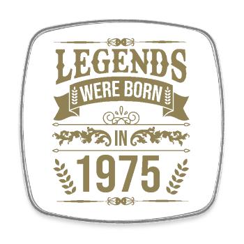 Geburtstag Legenden Jahr 1975 - Viereckiger Kühlschrankmagnet - Weiß - Vorne