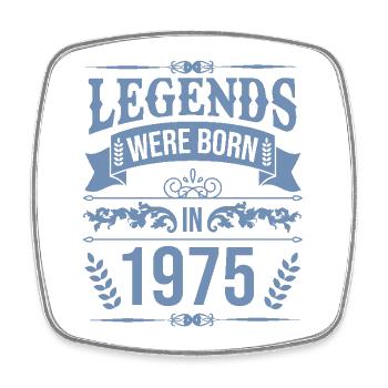 Geburtstag Legenden Jahr 1975 - Viereckiger Kühlschrankmagnet - Weiß - Vorne