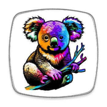 Koala - Square fridge magnet - white - Front
