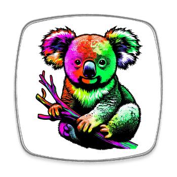Koala - Viereckiger Kühlschrankmagnet - Weiß - Vorne