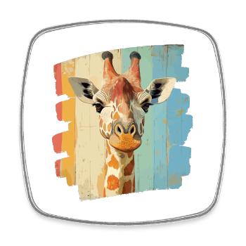 Giraffe - Viereckiger Kühlschrankmagnet - Weiß - Vorne