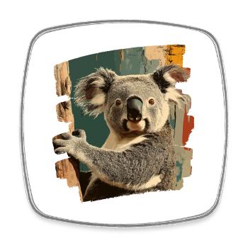 Koala - Square fridge magnet - white - Front