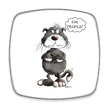 Grumpy Ew People Cat Saying Cats - Square fridge magnet - white - Front