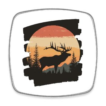 Moose Retro - Square fridge magnet - white - Front