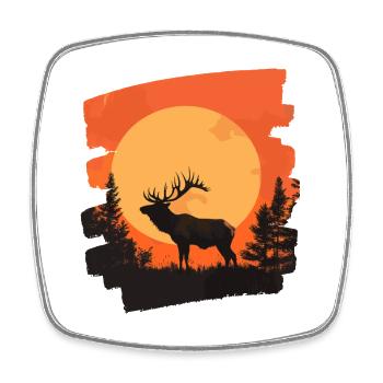 Moose Retro - Square fridge magnet - white - Front