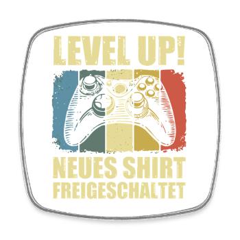 Neues Shirt Freigeschaltet - Viereckiger Kühlschrankmagnet - Weiß - Vorne