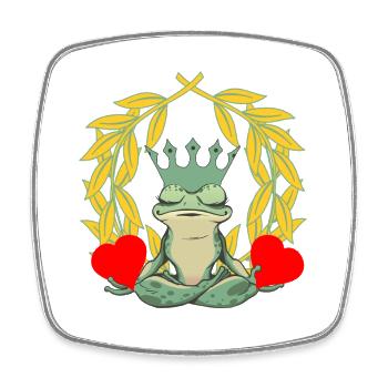 Frosch Herz Valentin Valentinstag Liebe - Viereckiger Kühlschrankmagnet - Weiß - Vorne