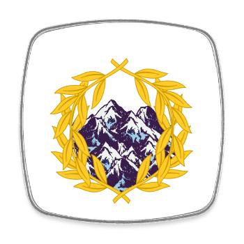 Austria Mountaineering Mountain Mountaineer Laurel Wreath - Square fridge magnet - white - Front
