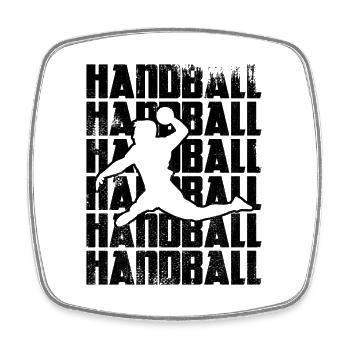Handball - Magnet carré - blanc - Devant