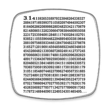 Frohen Pi Tag - Viereckiger Kühlschrankmagnet - Weiß - Vorne