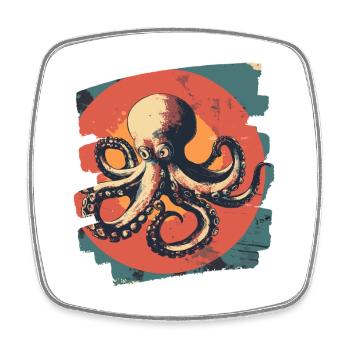 Octopus Octopus - Square fridge magnet - white - Front