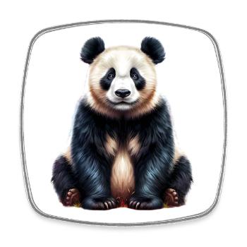 Panda - Square fridge magnet - white - Front