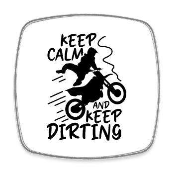 Funny motocross joke - Square fridge magnet - white - Front