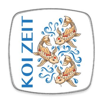 Koi Zeit Spruch Koi Karpfen Liebhaber - Viereckiger Kühlschrankmagnet - Weiß - Vorne