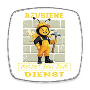 Trainee craftswoman - Square fridge magnet - white - Front