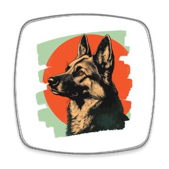 Sheepdog - Square fridge magnet - white - Front