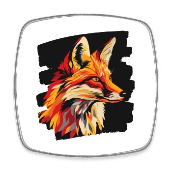L’art du renard - Magnet carré - blanc - Devant