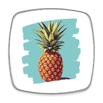 Pineapple 3 png - Viereckiger Kühlschrankmagnet - Weiß - Vorne