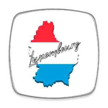 Flagge von Luxemburg, Luxemburger Stolz - Viereckiger Kühlschrankmagnet - Weiß - Vorne
